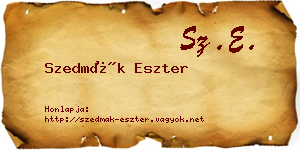 Szedmák Eszter névjegykártya